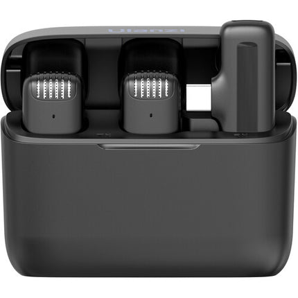 Ulanzi J12 Sistema de Micrófono Inalámbrico para 2 Personas con USB-C 6 Horas de Batería y Estuche de Carga