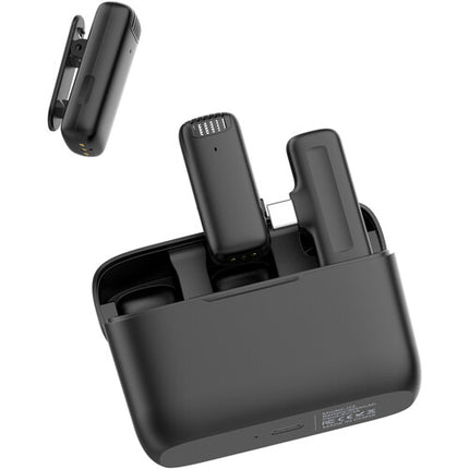 Ulanzi J12 Sistema de Micrófono Inalámbrico para 2 Personas con USB-C 6 Horas de Batería y Estuche de Carga