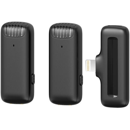 Ulanzi J12 Sistema de Micrófono Inalámbrico para 2 Personas con Conector Lightning y Estuche de Carga Negro