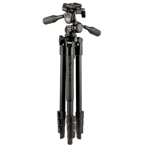 SLIK Pro AL-324-3W Trípode de Aluminio 4 Secciones 67 Pulgadas 8.8 lb Capacidad
