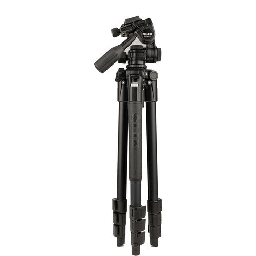 SLIK Pro AL-324-3WFC Trípode de Aluminio 4 Secciones 67 Pulgadas 8.8 lb Con Cabezal Panorámico