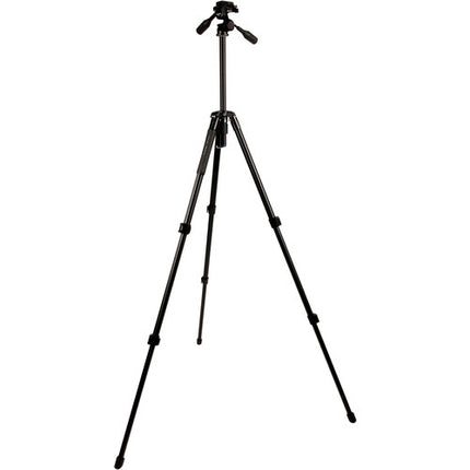 SLIK Pro AL-523-3W Trípode de aluminio 3 secciones altura 79 pulgadas capacidad 13.2 lb con cabezal panorámico 3 vías y estuche deluxe