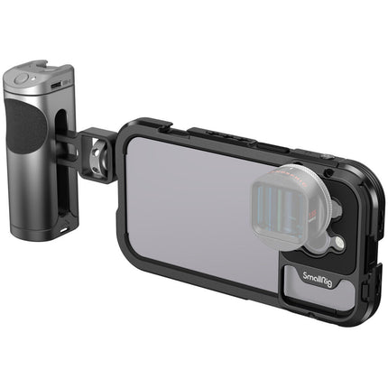 SmallRig Mobile Video Cage Kit para iPhone 14 Pro con Asa Side Handle y Mando inalámbrico
