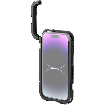 SmallRig Mobile Video Cage Kit para iPhone 14 Pro con Asa Side Handle y Mando inalámbrico