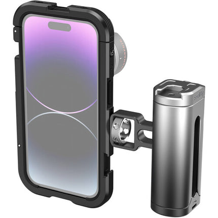 SmallRig Mobile Video Cage Kit para iPhone 14 Pro con Asa Side Handle y Mando inalámbrico