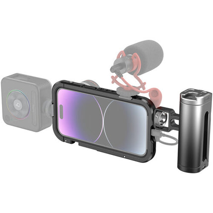 SmallRig Mobile Video Cage Kit para iPhone 14 Pro con Asa Side Handle y Mando inalámbrico