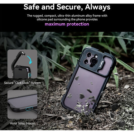 SmallRig Mobile Video Cage Kit para iPhone 14 Pro con Asa Side Handle y Mando inalámbrico