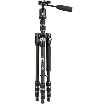 Vanguard VEO 3T 204CBP Trípode de Viaje Carbono 4 en 1 140 cm 4 Secciones con Cabezal Esférico y Mando Bluetooth