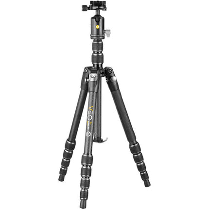 Vanguard VEO 3T 235CBP Trípode de Viaje Fibra de Carbono 61 Pulgadas 17.6 lb con Cabezal Esférico y Mando Bluetooth
