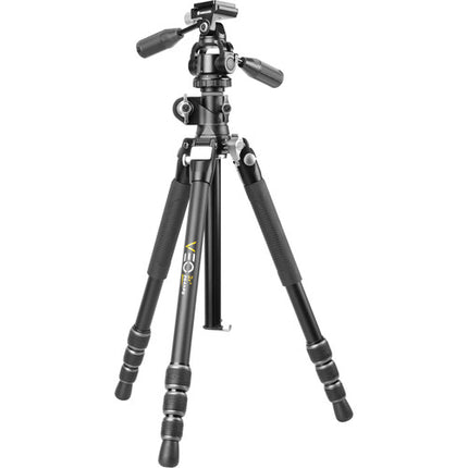 Vanguard VEO3T+264APS trípode de viaje aluminio altura 61.42" capacidad 22 lb con cabezal panorámico VEO PH-38S y monopod altura 64.3"