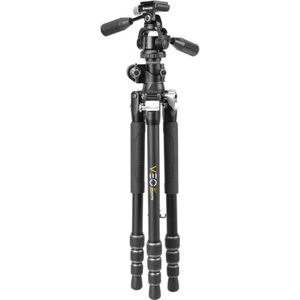 Vanguard VEO3T+264APS trípode de viaje aluminio altura 61.42" capacidad 22 lb con cabezal panorámico VEO PH-38S y monopod altura 64.3"