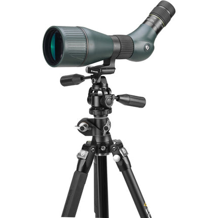 Vanguard VEO3T+264APS trípode de viaje aluminio altura 61.42" capacidad 22 lb con cabezal panorámico VEO PH-38S y monopod altura 64.3"