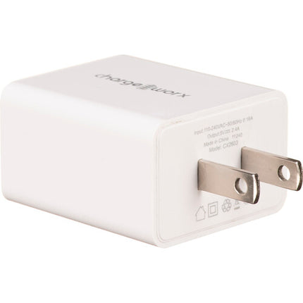 ChargeWorx Cargador de Pared Dual USB Tipo-A 5V 2.1A Blanco