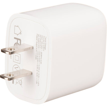 ChargeWorx Cargador de Pared Dual USB-A y USB-C 20W con Cable USB-C