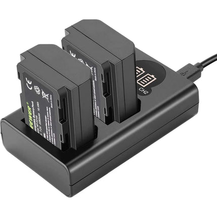 Neewer Cargador Dual USB con Pantalla LED y 2 Baterías NP-FZ100