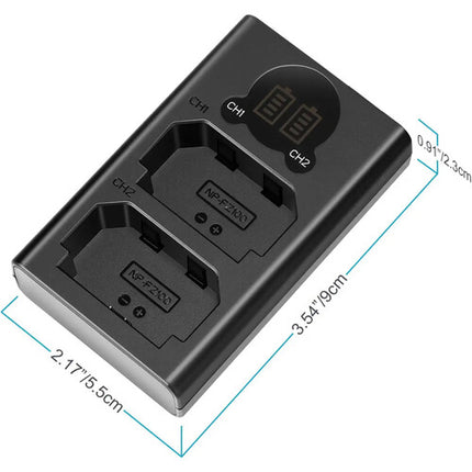 Neewer Cargador Dual USB con Pantalla LED y 2 Baterías NP-FZ100