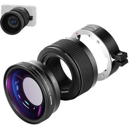 Neewer Objetivo gran angular y macro 10x con tubo de extensión para Sony ZV-1