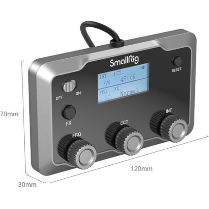 SmallRig Panel de Control para LED COB Video Monolights Pantalla LCD 2 Pulgadas Cable 9.8'