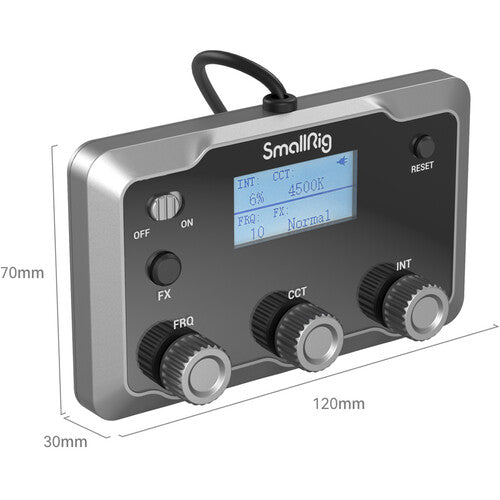 SmallRig Panel de Control para LED COB Video Monolights Pantalla LCD 2 Pulgadas Cable 9.8'