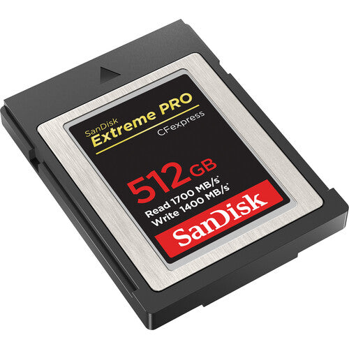 SanDisk 512GB Extreme PRO CFexpress Tipo B Tarjeta de Memoria 1700 MBs Lectura 1400 MBs Escritura