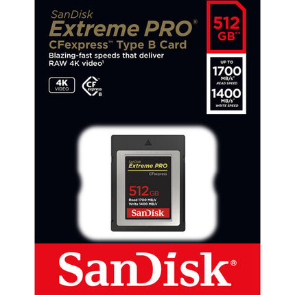 SanDisk 512GB Extreme PRO CFexpress Tipo B y SDXC Kit Tarjetas Memoria 1700 MB/s 310 MB/s