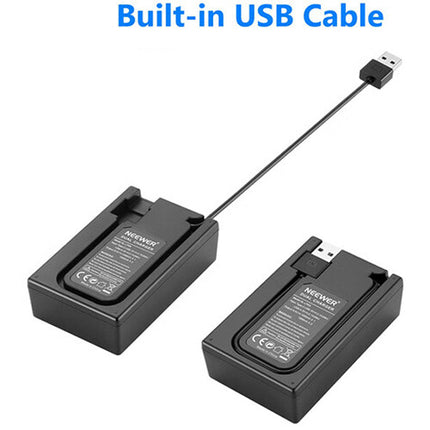 Neewer Cargador Dual USB con Pantalla LCD y 2 Baterías LP-E6NH 2250mAh 8.4V 1A