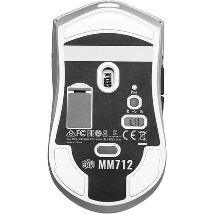 Cooler Master MM712 Ratón Gaming Inalámbrico 2.4 GHz Bluetooth 5.1 1000 Hz Blanco