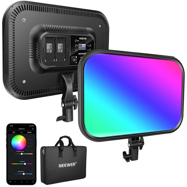 Neewer RGB168 Panel LED RGB 1500 Lux 17x11 Pulgadas con Maletín