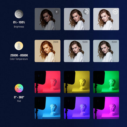 Neewer RGB168 Panel LED RGB 1500 Lux 17x11 Pulgadas con Maletín