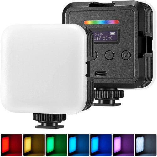 Neewer RGB61 Luz LED de Video RGB 800 Lux 3.1x2.6 Pulgadas Batería Recargable