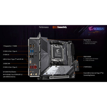 Gigabyte B650I AORUS ULTRA AM5 Placa Base Mini-ITX DDR5 Wi-Fi 6E