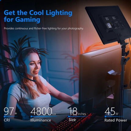 Neewer NL-288ARC Panel LED Bi-Color Kit 2 Luces 1400 Lux 3200-5600K