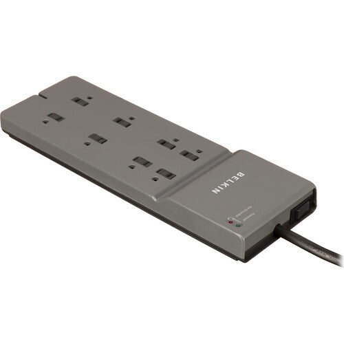 Belkin BE108000-08-CM Protector de Sobretensión 8 Enchufes 2500 Julios 2.4 m Cable