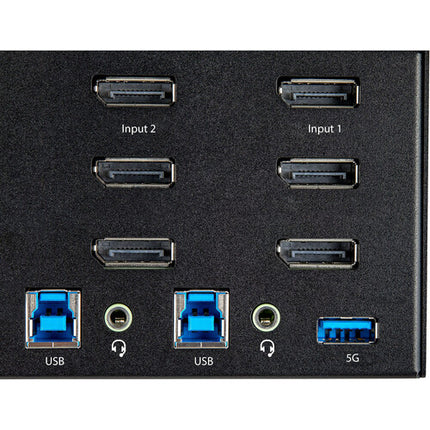 StarTech 2-Port KVM Switch para Tres Monitores 4K 60 Hz con Audio