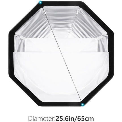 Neewer Rapid Octagonal Softbox para Flash 65 cm con Difusores y Bolsa de Transporte