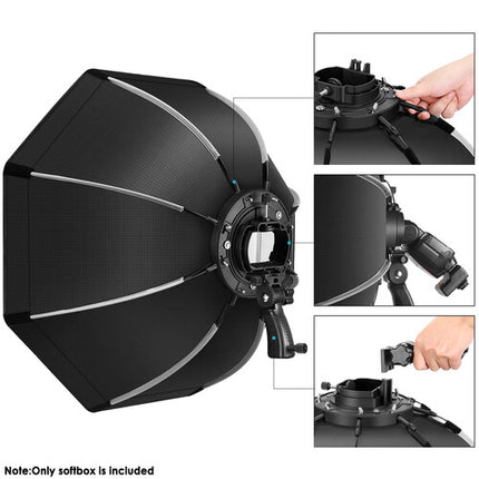Neewer Rapid Octagonal Softbox para Flash 65 cm con Difusores y Bolsa de Transporte