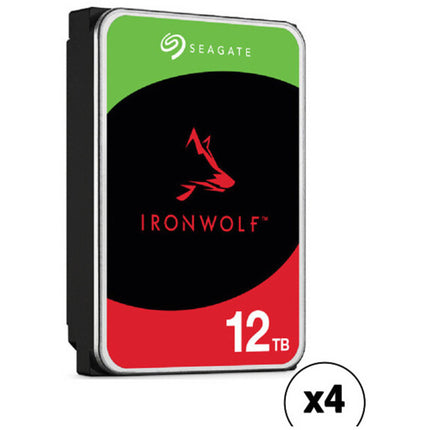 Seagate 12TB IronWolf Disco Interno NAS 3.5" 7200 rpm SATA III 4-Pack