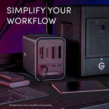SanDisk PRO-DOCK 4 estación de acoplamiento Thunderbolt 3 87W 4 ranuras lectoras