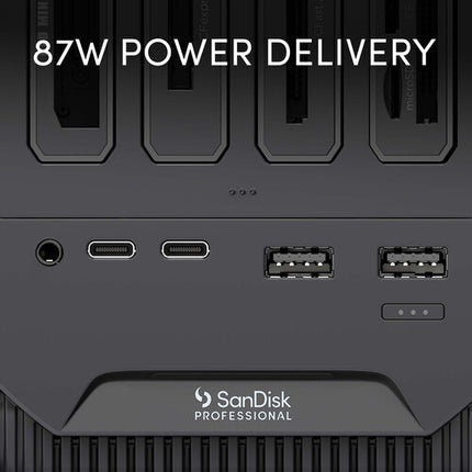 SanDisk PRO-DOCK 4 estación de acoplamiento Thunderbolt 3 87W 4 ranuras lectoras