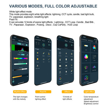GVM BD45R Luz LED Bi-Color RGB 48" 750 Lux y Control Bluetooth