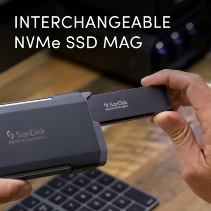 SanDisk Professional 4TB PRO-BLADE SSD Mag almacenamiento rápido NVMe 3000 MB/s garantía 5 años