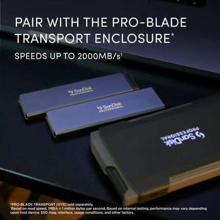 SanDisk Professional 4TB PRO-BLADE SSD Mag almacenamiento rápido NVMe 3000 MB/s garantía 5 años