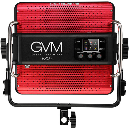 GVM YU150R PRO Panel LED profesional bicolor RGB CRI 97+ 4280 Lux 9.4x9.1 pulgadas con estuche de transporte