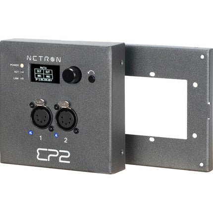 Obsidian NETRON EP2 Gateway Ethernet a DMX con 2 puertos XLR 5 pines y alimentación PoE