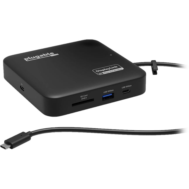 Plugable 7 en 1 USB-C Docking Station Dual HDMI 4K60 100W PD