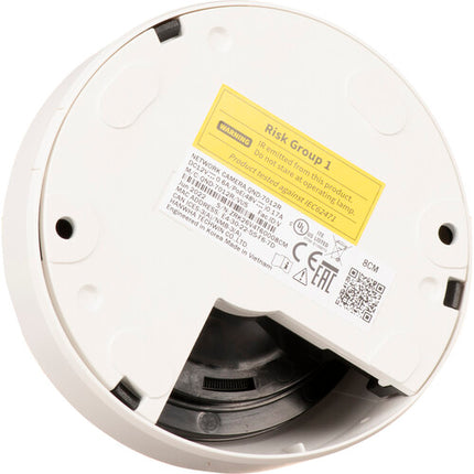 Hanwha Vision Wisenet Q Series QND-7012R Cámara domo IP interior 4MP 2.8mm visión nocturna 65 ft