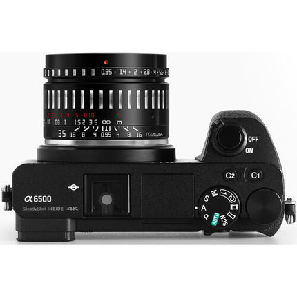 TTArtisan 35mm f/0.95 Lente para Sony E Formato APS-C Distancia mínima 14"