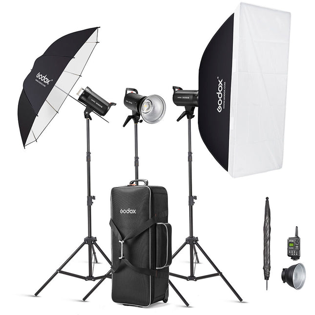 Godox SK300II-V Flash de Estudio Monolight 3 x 300Ws con Softbox y Paraguas 40 pulgadas