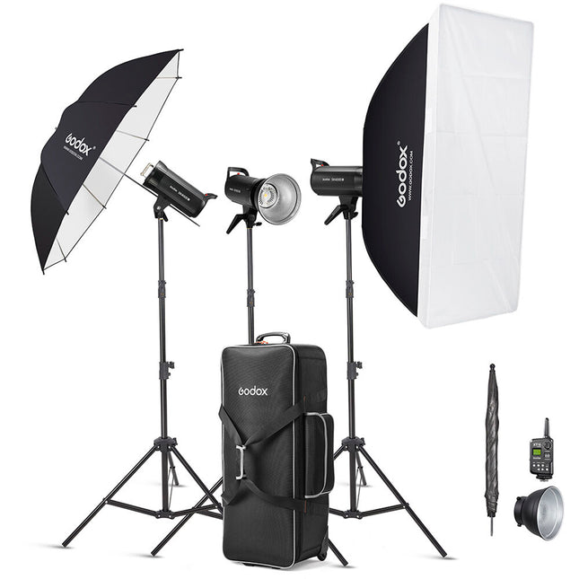 Godox SK400II-V Kit Luz Continua Estudio 3x400Ws 6.6ft Soportes