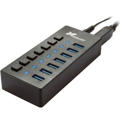 Xcellon Slim Hub USB 3.0 de 7 Puertos 5 Gb/s con Fuente de Poder